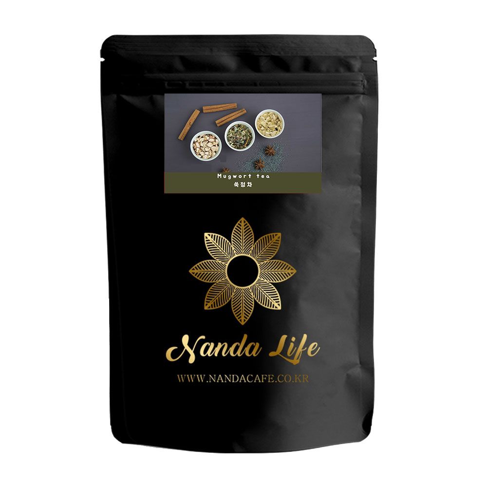 Nanda Life Premium Mugwort Herbal Blend Tea 50 Tea Bags 100% Natural Korean Mugwort, Ginger, Angelica Root & Cinnamon Caffeine-Free _ Made in Korea